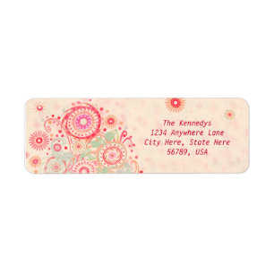 Custom Swirls & Circles Return Address Labels