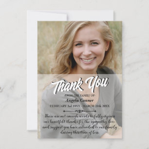 Custom Sympathy Thank You Card