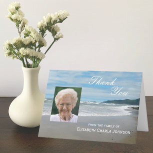 Custom Sympathy Thank You Card - Beach