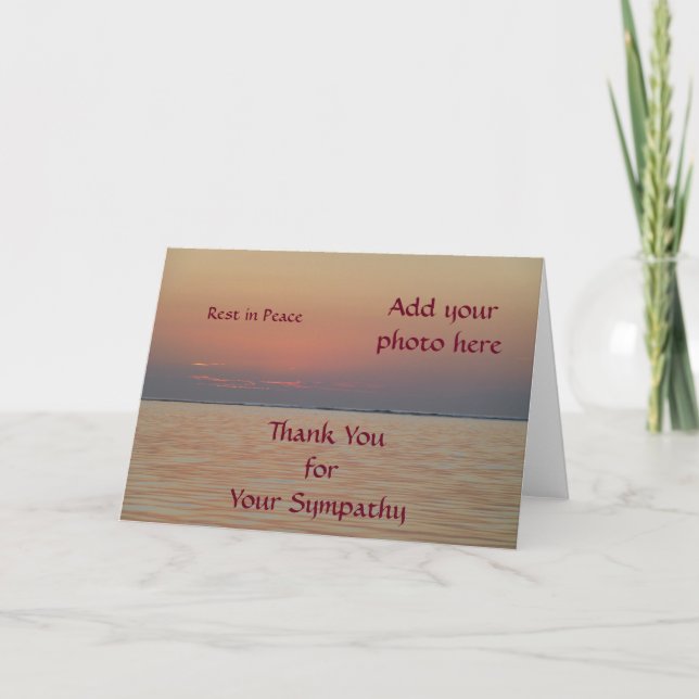 Custom Sympathy Thank You Cards - Ocean View (Front)