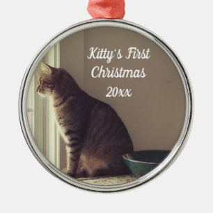 Custom Tabby Cat Window Christmas Ornament