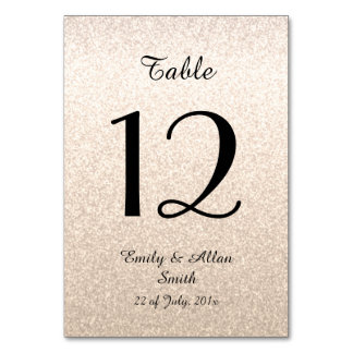 Custom Table Cards with number