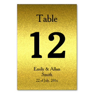 Custom Table Cards with number