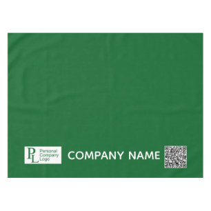 Custom Table Cover Logo Business Trade Show Green Tablecloth