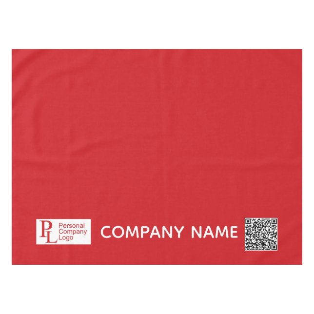 Custom Table Cover Logo Business Trade Show Red Tablecloth (Front (Horizontal))