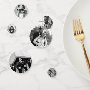 Custom Table Decor Minimalist Custom Photo Collage Confetti