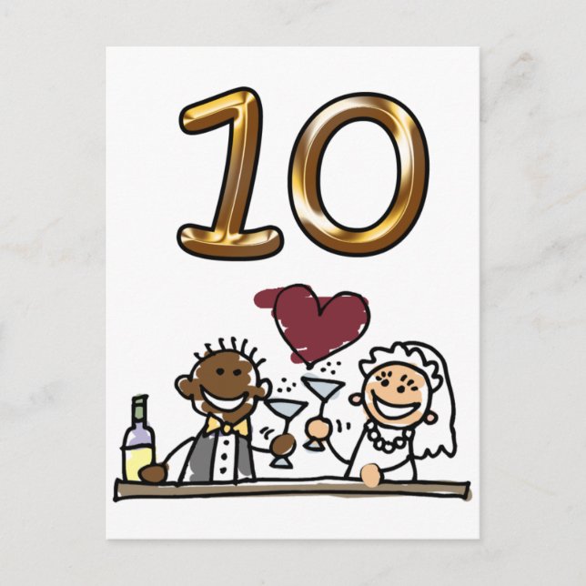 Custom Table Number 10 Postcards (Front)