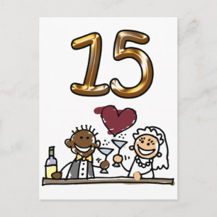 Custom Table Number 15 Postcards