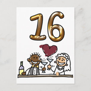 Custom Table Number 16 Postcards