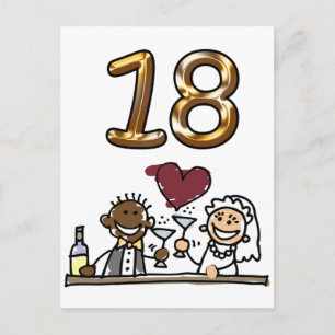 Custom Table Number 18 Postcards