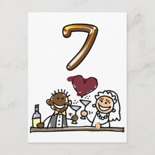 Custom Table Number 7 Postcards