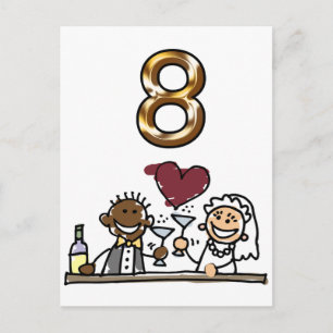 Custom Table Number 8 Postcards