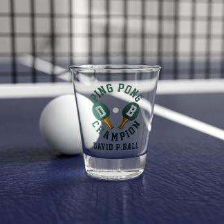 Custom Table Tennis Ping Pong Champion Shot Glass