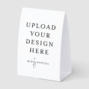 Custom Table Tent Card - Create Your Own - 4x6