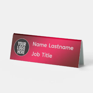 Custom Table Tent with Logo & Name