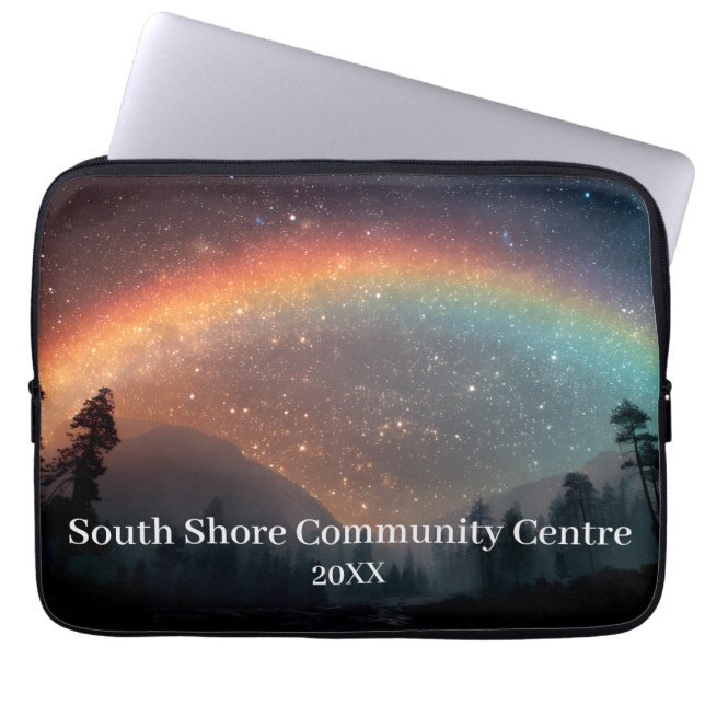 Custom Tablet Sleeve – Rainbow Starry Sky Design (Front)