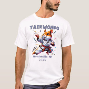 Custom Taekwondo Practitioner Location Date Name T-Shirt