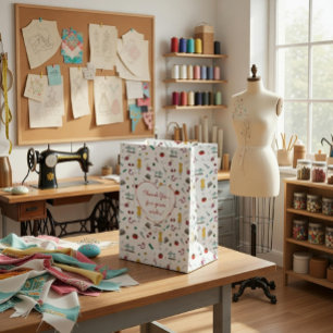 Custom Tailoring Tools Pattern Gift Bag