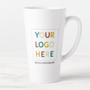 Custom Tall Latte Mug with Logo No Minimum 17 oz