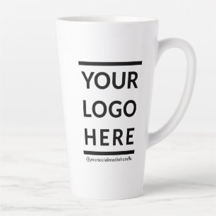 Custom Tall Latte Mug with Logo No Minimum 17 oz