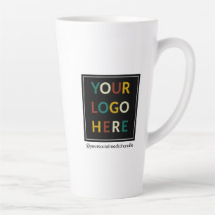 Custom Tall Latte Mug with Logo No Minimum 17 oz
