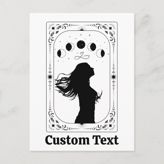 Custom Tarot Add Name Party Invite Bride Graduate Postcard (Front)
