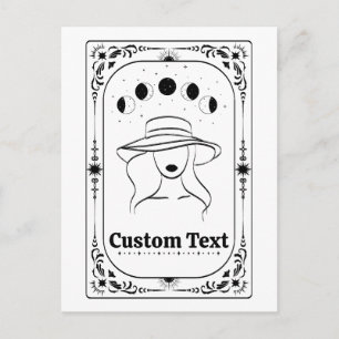 Custom Tarot Astrology Feminist Whimsical Zodiac Postcard