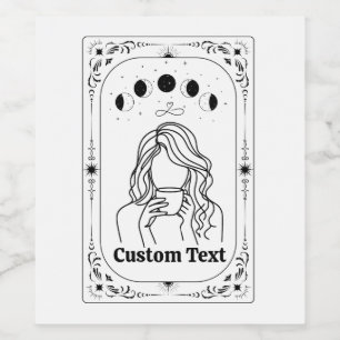 Custom Tarot Astrology Fortune Magical Zodiac Sign Wine Label