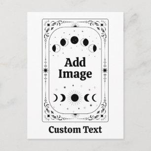 Custom Tarot Whimsical Celestial Moon Hallowedding Postcard