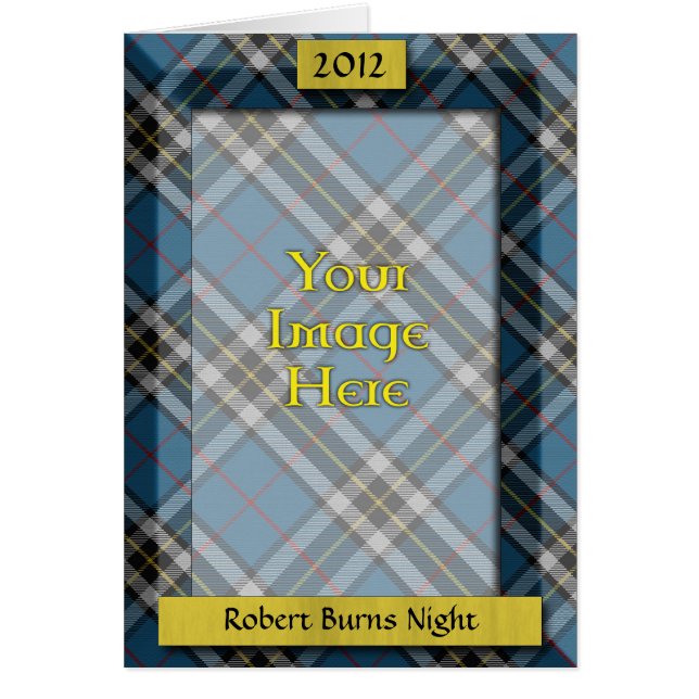 Custom Tartan Photo Frame - Burns Night Card (Front)