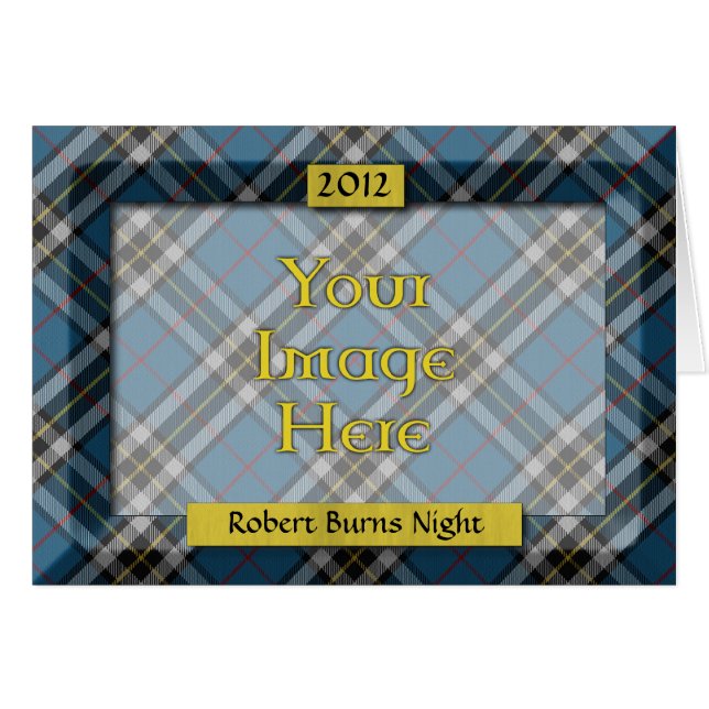 Custom Tartan Photo Frame - Burns Night Card (Front Horizontal)