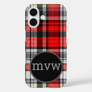 Custom Tartan Plaid Phone Cover with Monogram