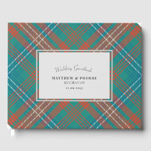 Custom Tartan Rustic Wilson Plaid Wedding Guest Book