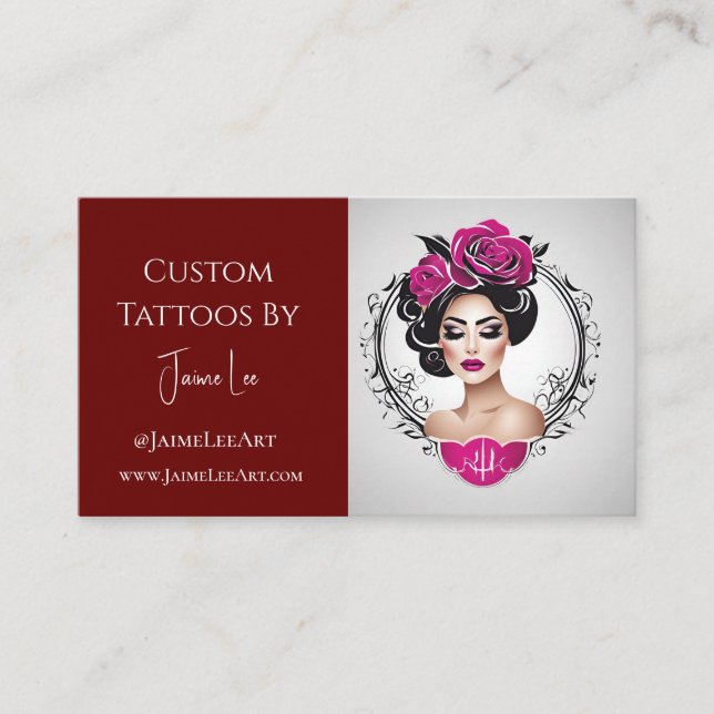 Custom Tattoo Business Card (Front)