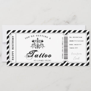 Custom Tattoo Gift Voucher Template