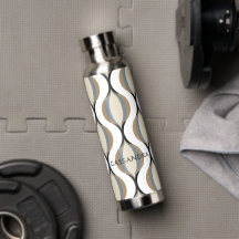 Custom Taupe Beige Tan Grey White Black Ogee Waves