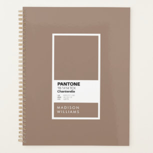 Custom Taupe Notebook Personalised Chanterelle Planner