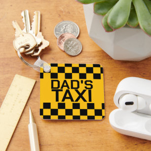 Custom Taxi Personalised Name Key Ring