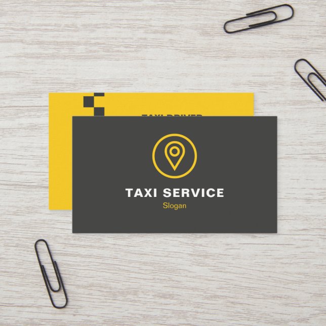 Custom Taxi/Uber business card (Front/Back In Situ)