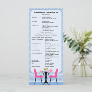 Custom Tea Party Program Programme