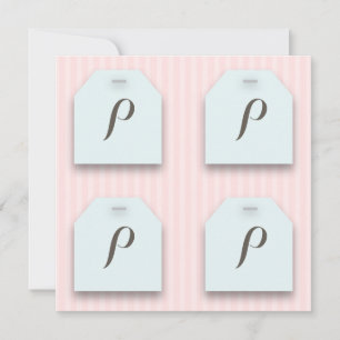 CUSTOM Teabag Tag on Pink Tea Party