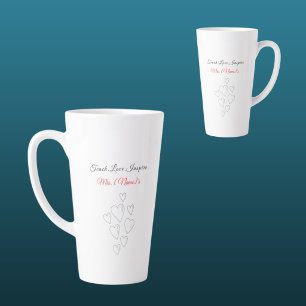 Custom Teach Love Inspire Preschool Teacher Latte Mug