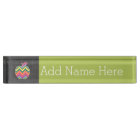 Custom Teacher Apple with Trendy Chevron Pattern