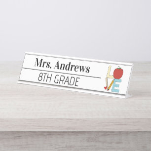 Custom Teacher Appreciation Back To School Gift Desk Name Plate