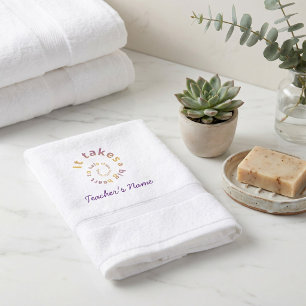 Custom Teacher Appreciation Gift - It Takes a Big Wash Cloth