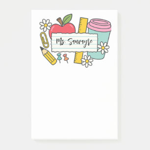 Custom Teacher Back to School & Teacher Post-it Notes