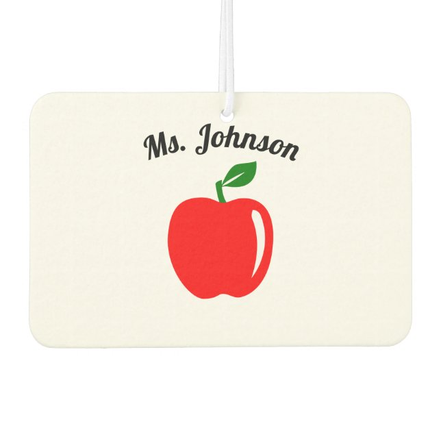 Custom Teacher Car Air Freshener (Front)
