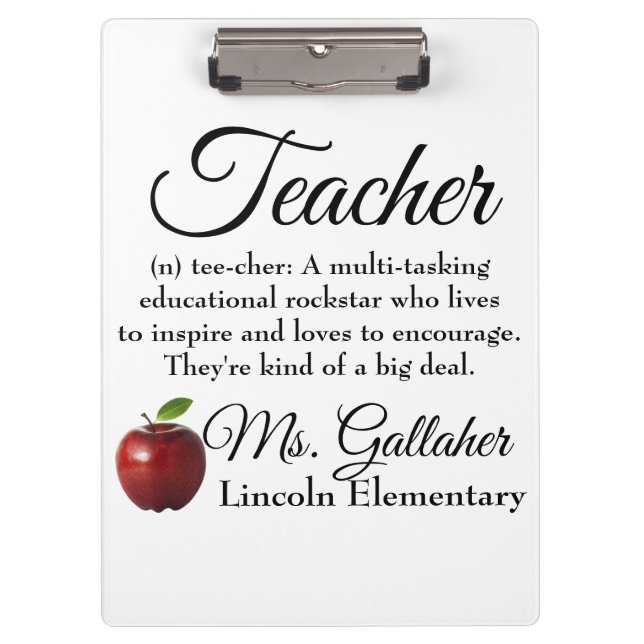 Custom Teacher Clipboard (Front)