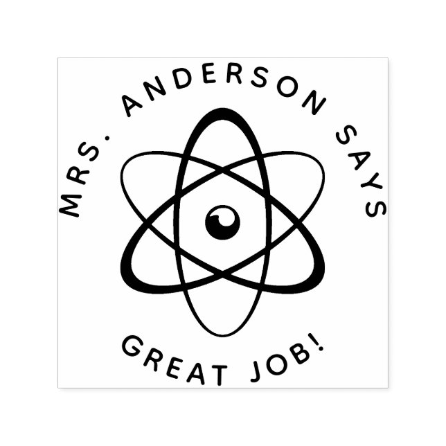 Custom Teacher Gift Idea Chemistry Teacher Self-inking Stamp (Design)