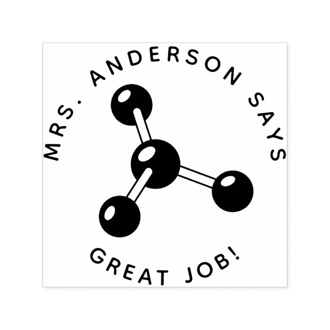 Custom Teacher Gift Idea Chemistry Teacher Self-inking Stamp (Design)